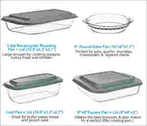 Glass bakeware set