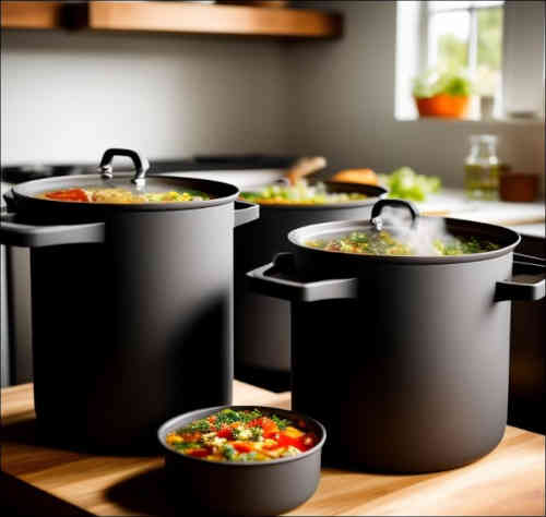 ceramic pots in kitchen