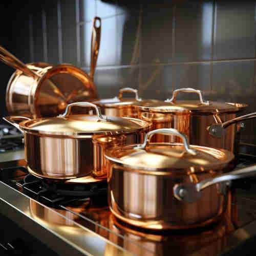 copper cookware with stainless steel layer