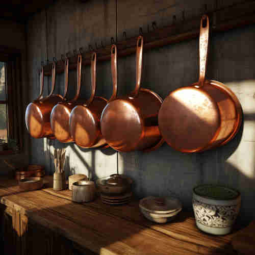 copper frying pans