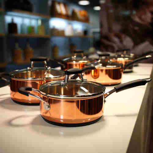 copper saucepans