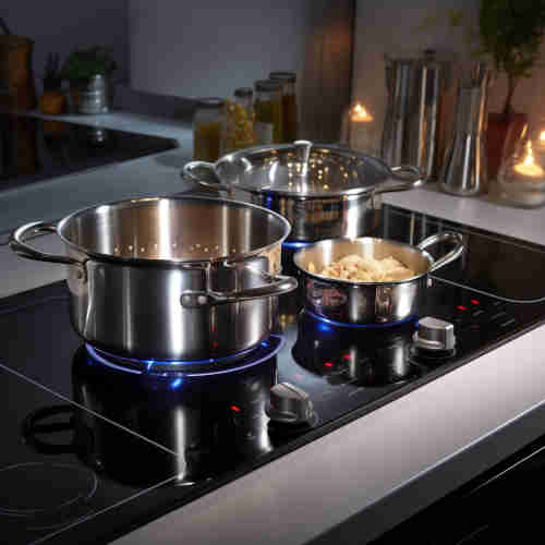 stainless steel cookware on induction cooktop