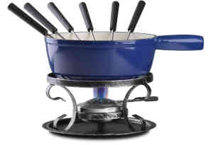 Cast iron electric fondue pot