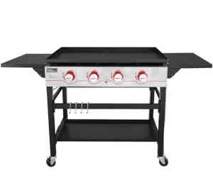 Cast iron outdoor grill griddle 52k BTU