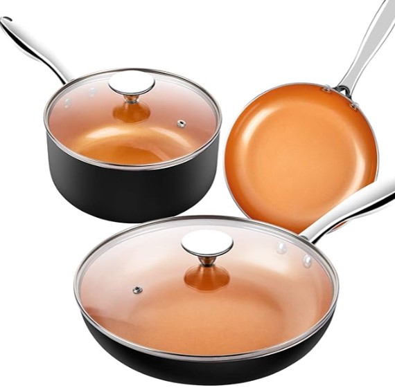 Copper cookware set 