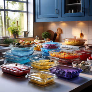 Glass bakeware with lids