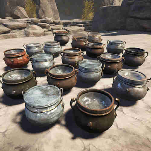 Granite stone cooking pots