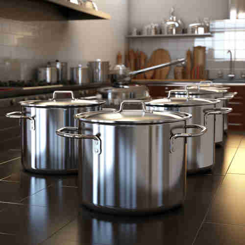 Heavy duty stainless steel cooking pots