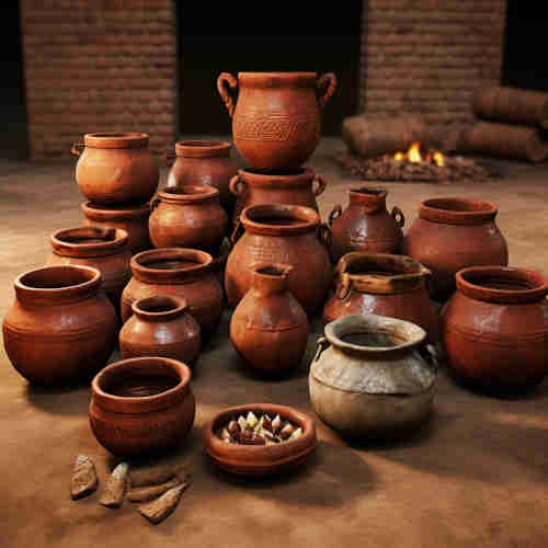 Indian cooking pots