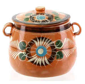 Mexican clay cooking pot