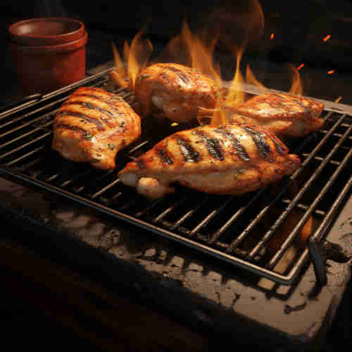 grilling chicken