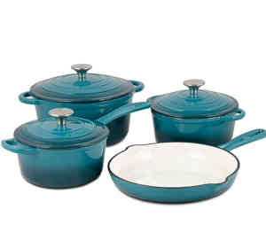 non stick cast iron cookware set