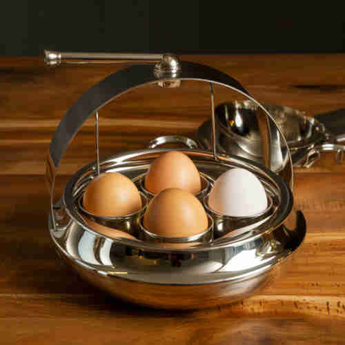 stainless steel 4 cup egg poacher