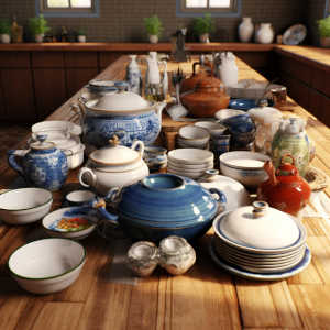 A full range of ceramic cookware