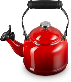 Enamel on steel tea kettle
